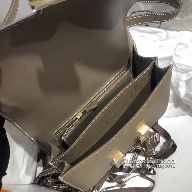Hermes空姐包 愛馬仕Constance方胖子半手工 Epsom掌紋小牛進口皮 Hermes單肩斜挎包  tdh2108